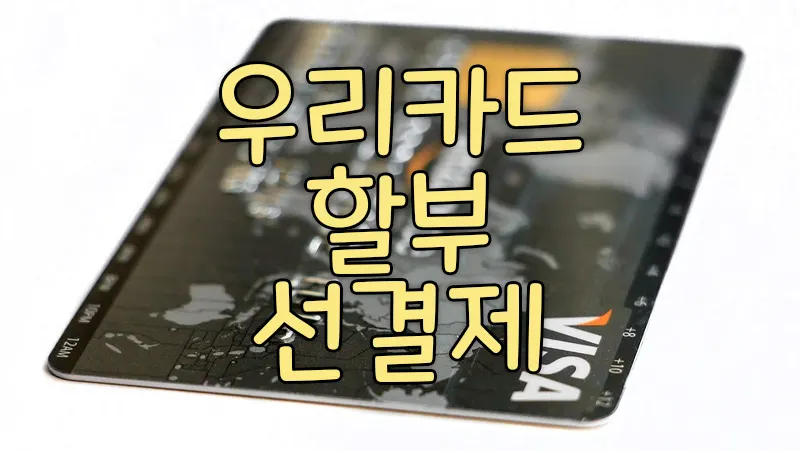우리카드 할부 즉시결제
