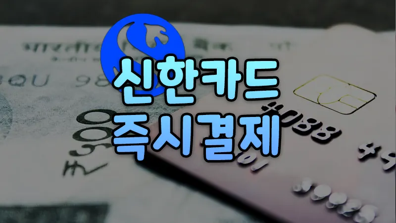 신한카드 선결제 및 즉시결제로 할부 이자 줄이는 방법