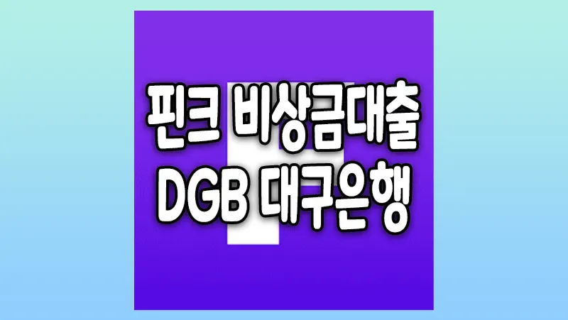 핀크 비상금대출 대구은행 1 금융 주부 무직자 가능 소액대출