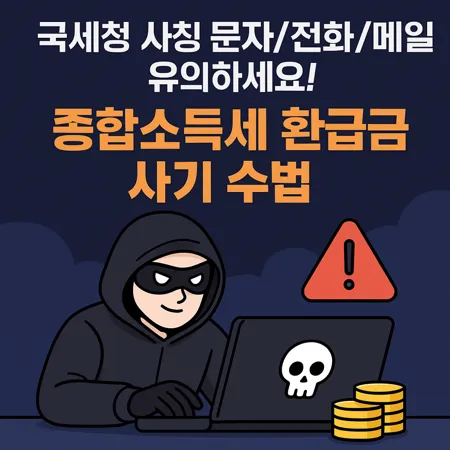 종합소득세 국세청 사칭 환급금 사기 수법과 예방법 1 종합소득세 국세청 사칭 환급금 사기 수법과 예방법