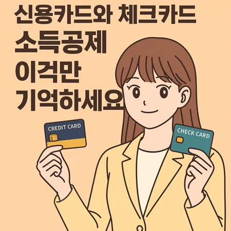 신용카드와 체크카드 소득공제 이것만 기억하세요 1 신용카드와 체크카드 소득공제 이것만 기억하세요