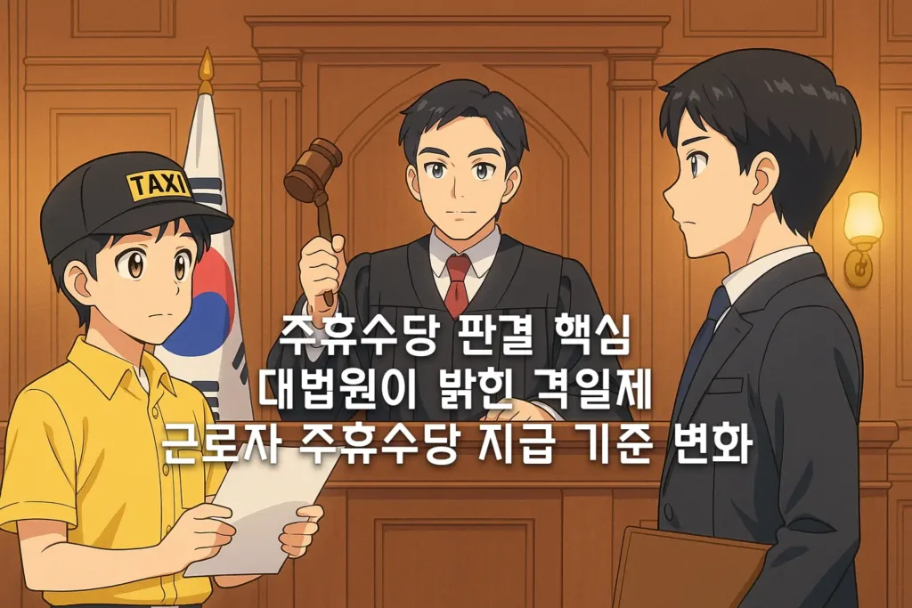 주휴수당 판결 핵심, 대법원이 밝힌 격일제 근로자 주휴수당 지급 기준 변화