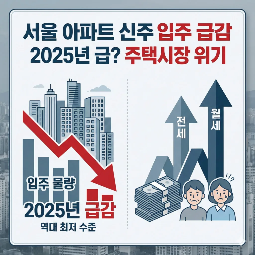 서울 아파트 입주 물량 급감과 전세 월세 시장 변화